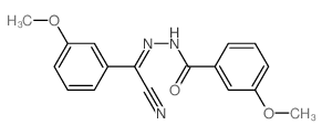 N-[[cyano-(3-methoxyphenyl)methylidene]amino]-3-methoxy-benzamide Structure