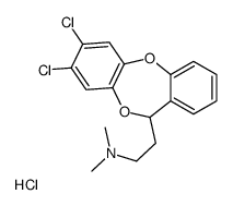 (+-)-7,8-Dichloro-N,N-dimethyl-11H-dibenzo(b,e)(1,4)dioxepin-11-ethana mine hydrochloride Structure