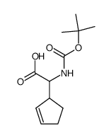 N-(tert-butyloxycarbonyl)-2-(cyclopent-2-enyl)glycine Structure