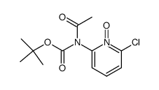 2-(N-(tert-butoxycarbonyl)acetamido)-6-chloropyridine 1-oxide结构式