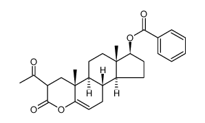 (17β)-2-(乙酰基-13C2)-17-(苯甲酰氧基)-4-氧杂苯并-5-烯-3-酮结构式