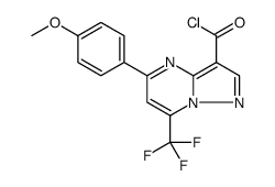 5-(4-METHOXY-PHENYL)-7-TRIFLUOROMETHYL-PYRAZOLO[1,5-A]PYRIMIDINE-3-CARBONYL CHLORIDE结构式