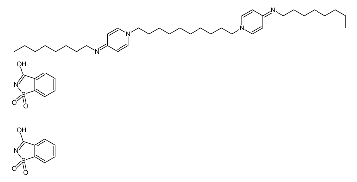 1,1-dioxo-1,2-benzothiazol-3-one,N-octyl-1-[10-(4-octyliminopyridin-1-yl)decyl]pyridin-4-imine结构式