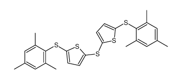 2-(2,4,6-trimethylphenyl)sulfanyl-5-[5-(2,4,6-trimethylphenyl)sulfanylthiophen-2-yl]sulfanylthiophene Structure