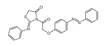 3-[2-(4-phenyldiazenylphenoxy)acetyl]-2-phenylimino-1,3-thiazolidin-4-one Structure