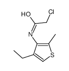 2-chloro-N-(4-ethyl-2-methylthiophen-3-yl)acetamide结构式