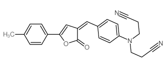 3-[2-cyanoethyl-[4-[[5-(4-methylphenyl)-2-oxo-3-furylidene]methyl]phenyl]amino]propanenitrile结构式