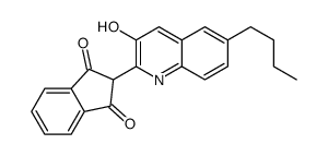 2-(6-butyl-3-hydroxyquinolin-2-yl)indene-1,3-dione Structure