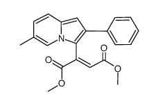 (E)-2-(6-Methyl-2-phenyl-indolizin-3-yl)-but-2-enedioic acid dimethyl ester结构式