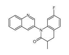 7-fluoro-3-methyl-1-quinolin-3-yl-3,4-dihydroquinolin-2-one结构式