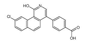 4-(9-chloro-1-oxo-2H-benzo[h]isoquinolin-4-yl)benzoic acid结构式