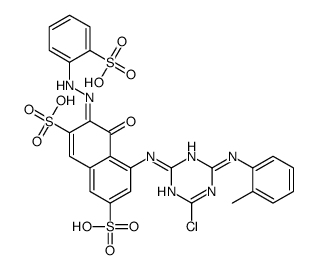 5-[[4-chloro-6-[(o-tolyl)amino]-1,3,5-triazin-2-yl]amino]-4-hydroxy-3-[(2-sulphophenyl)azo]naphthalene-2,7-disulphonic acid结构式