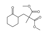 dimethyl 2-methyl-2-[(2-oxocyclohexyl)methyl]propanedioate Structure