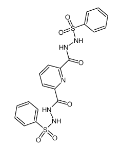 pyridine-2,6-dicarboxylic acid bis-(N'-benzenesulfonyl-hydrazide)结构式