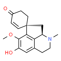 (1S)-2',3',8',8'aβ-Tetrahydro-5'-hydroxy-6'-methoxy-1'-methylspiro[2-cyclohexene-1,7'(1'H)-cyclopent[ij]isoquinolin]-4-one Structure