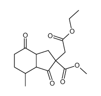 methyl 2-(2-ethoxy-2-oxoethyl)-7-methyl-1,4-dioxooctahydro-1H-indene-2-carboxylate结构式