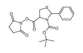 3-O-tert-butyl 4-O-(2,5-dioxopyrrolidin-1-yl) 2-phenyl-1,3-thiazolidine-3,4-dicarboxylate Structure