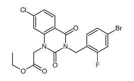 ETHYL [3-(4-BROMO-2-FLUOROBENZYL)-7-CHLORO-2,4-DIOXO-1,2,3,4-TETRAHYDROQUINAZOLIN-1-YL]ACETATE structure