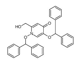 1,5-bis(benzhydryloxy)-2-(hydroxymethyl)pyridin-4(1H)-one structure