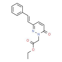 ETHYL 2-[6-OXO-3-STYRYL-1(6H)-PYRIDAZINYL]ACETATE Structure