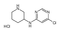 (6-Chloro-pyrimidin-4-yl)-piperidin-3-yl-aminehydrochloride Structure