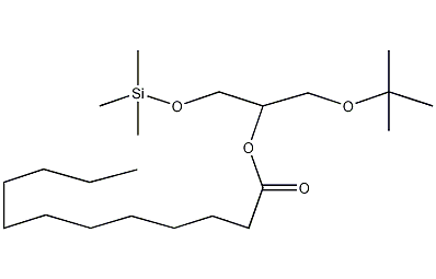 Dodecanoic acid 2-[(trimethylsilyl)oxy]-1-[[(trimethylsilyl)oxy]methyl]ethyl ester Structure