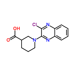 1-(3-Chloro-2-quinoxalinyl)-3-piperidinecarboxylic acid结构式