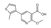 2-methoxy-5-(2-methylthiophen-3-yl)pyridine-3-carboxylic acid Structure