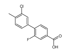 3-氯-2-氟-4-甲基-[1,1-联苯]-4-羧酸结构式