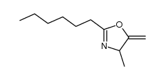 2-hexyl-4-methyl-5-methylene-4,5-dihydrooxazole结构式