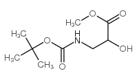 Propanoic acid, 3-[[(1,1-dimethylethoxy)carbonyl]amino]-2-hydroxy-, methyl structure