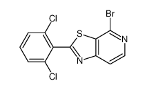 4-bromo-2-(2,6-dichlorophenyl)thiazolo[5,4-c]pyridine结构式