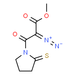 1-Pyrrolidinepropanoic acid,-alpha--diazo--bta--oxo-2-thioxo-,methyl ester structure