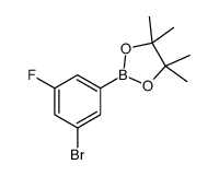 2-(3-bromo-5-fluorophenyl)-4,4,5,5-tetramethyl[1,3,2]dioxaborolane Structure