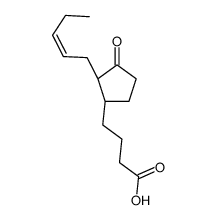 4-{(1R,2R)-3-Oxo-2-[(2Z)-2-penten-1-yl]cyclopentyl}butanoic acid结构式