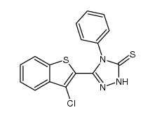 3-(3-chlorobenzo[b]thiophen-2-yl)-4-phenyl-1H-1,2,4-triazole-5(4H)-thione Structure