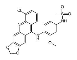 N-[4-[(6-chloro-[1,3]dioxolo[4,5-b]acridin-10-yl)amino]-3-methoxyphenyl]methanesulfonamide结构式