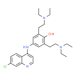 4-[[3,5-Bis(2-diethylaminoethyl)-4-hydroxyphenyl]amino]-7-chloroquinoline结构式