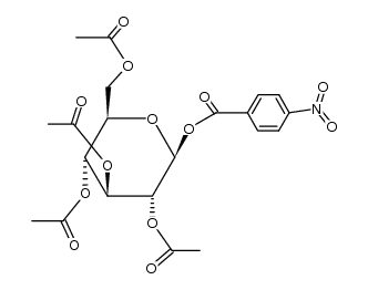 2,3,4,6-tetra-O-acetyl-1-O-(p-nitrobenzoyl)-β-D-glucopyranose结构式