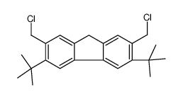 3,6-ditert-butyl-2,7-bis(chloromethyl)-9H-fluorene结构式