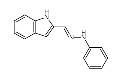 N-[1-(1H-Indol-2-yl)-meth-(E)-ylidene]-N'-phenyl-hydrazine Structure