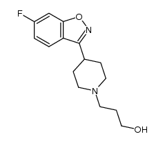 6-fluoro-3-[1-(3-hydroxypropyl)-4-piperidinyl]-1,2-benzisoxazole结构式