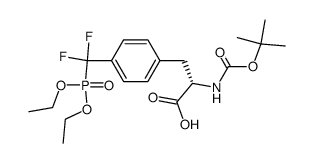 (2S)-2-[(tert-butoxycarbonyl)amino]-3-{4-[(diethoxyphosphoryl)(difluoro)methyl]phenyl}propanoic acid结构式