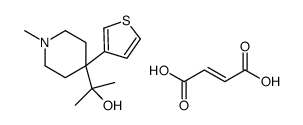 (Z)-but-2-enedioic acid,2-(1-methyl-4-thiophen-3-ylpiperidin-4-yl)propan-2-ol Structure