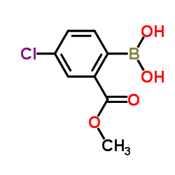 4-氯-2-甲氧羰基苯硼酸结构式