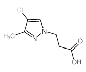 3-(4-CHLORO-3-METHYL-PYRAZOL-1-YL)-PROPIONIC ACID结构式