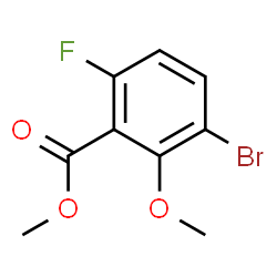 Methyl 3-bromo-6-fluoro-2-methoxybenzoate结构式