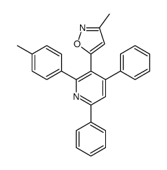 3-methyl-5-[2-(4-methylphenyl)-4,6-diphenylpyridin-3-yl]-1,2-oxazole结构式