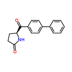 (S)-5-[(Biphenyl-4-yl)carbonyl]pyrrolidin-2-one结构式