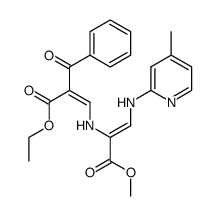 ethyl 2-benzoyl-3-(((Z)-3-methoxy-1-((4-methylpyridin-2-yl)amino)-3-oxoprop-1-en-2-yl)amino)acrylate结构式